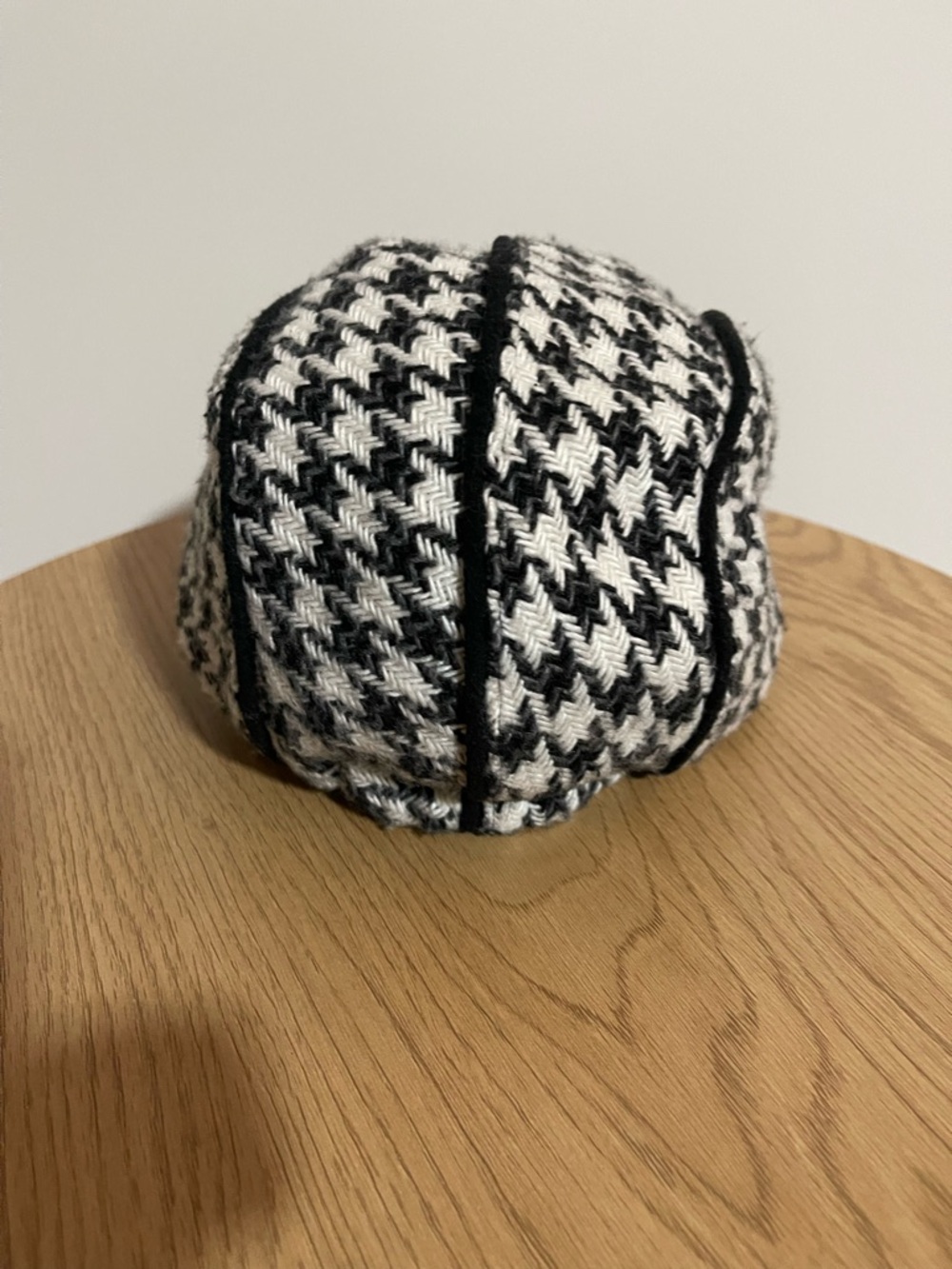 Black & White Houndstooth Baseball Cap - Women's Classic Cap - Picture 6 of 8